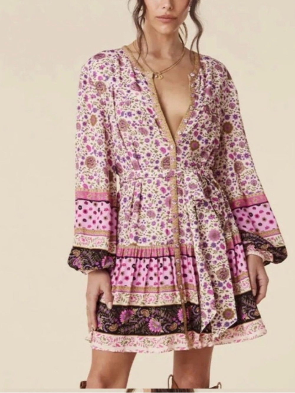 Spell & The Gypsy Lady Untamed Tunic Mini Dress Size XL - Picture 4 of 7